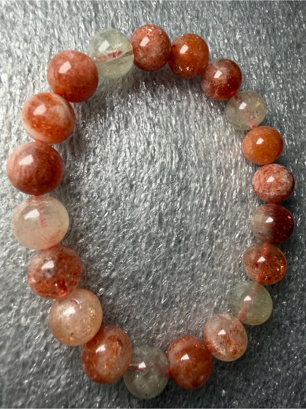 Beautiful 9MM Arusha Sunstone Natural Crystal Bracelet